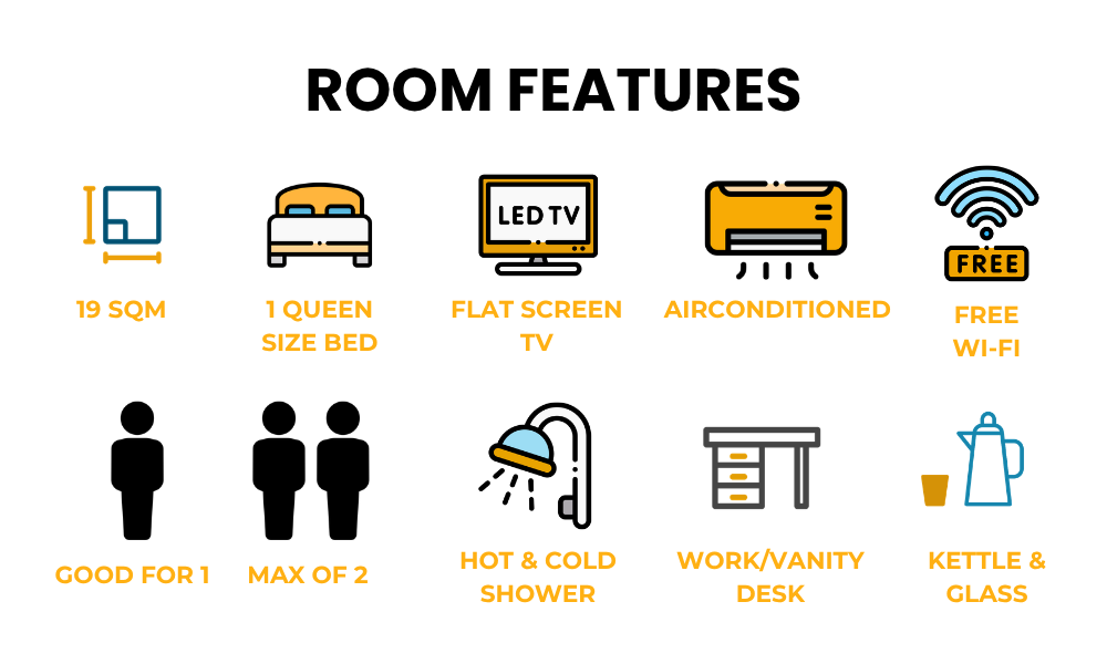 standard single room features